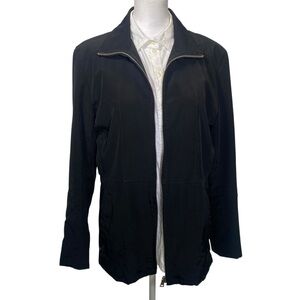 ANDREW MARC NEW YORK  Women's size Medium Black Zip-Up  lightweight lined Jacket